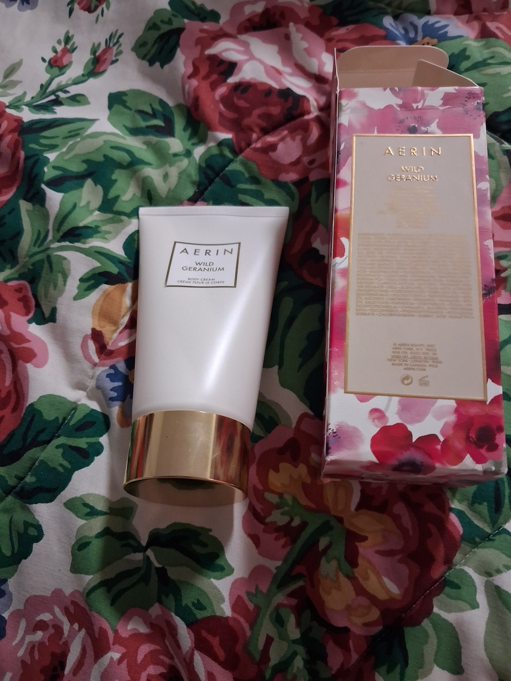 AERIN Wild Geranium Body Cream - Pink Floral Packaging - Picture 2 of 5